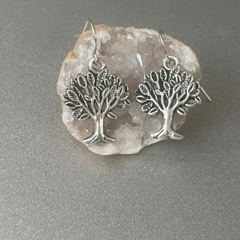 New -Tree of Life Sterling Silver Earrings -Nature Inspired Boho Gift Jewelry